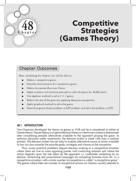 game theory pdf|Economics 51: Game Theory .